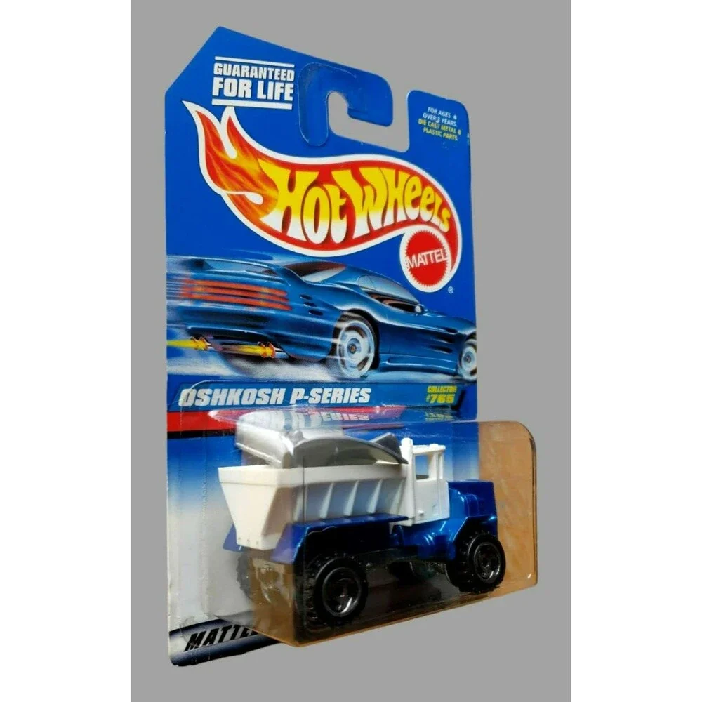 Vintage 1998 Hot Wheels OSHKOSH P-SERIES SNOW PLOW Blue #765 MAINLINE ORSB Blade